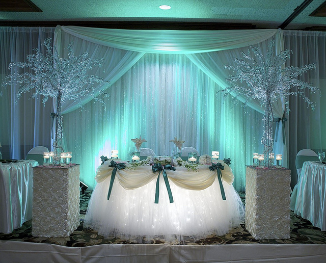 Wedding Sweetheart Table in Blue
