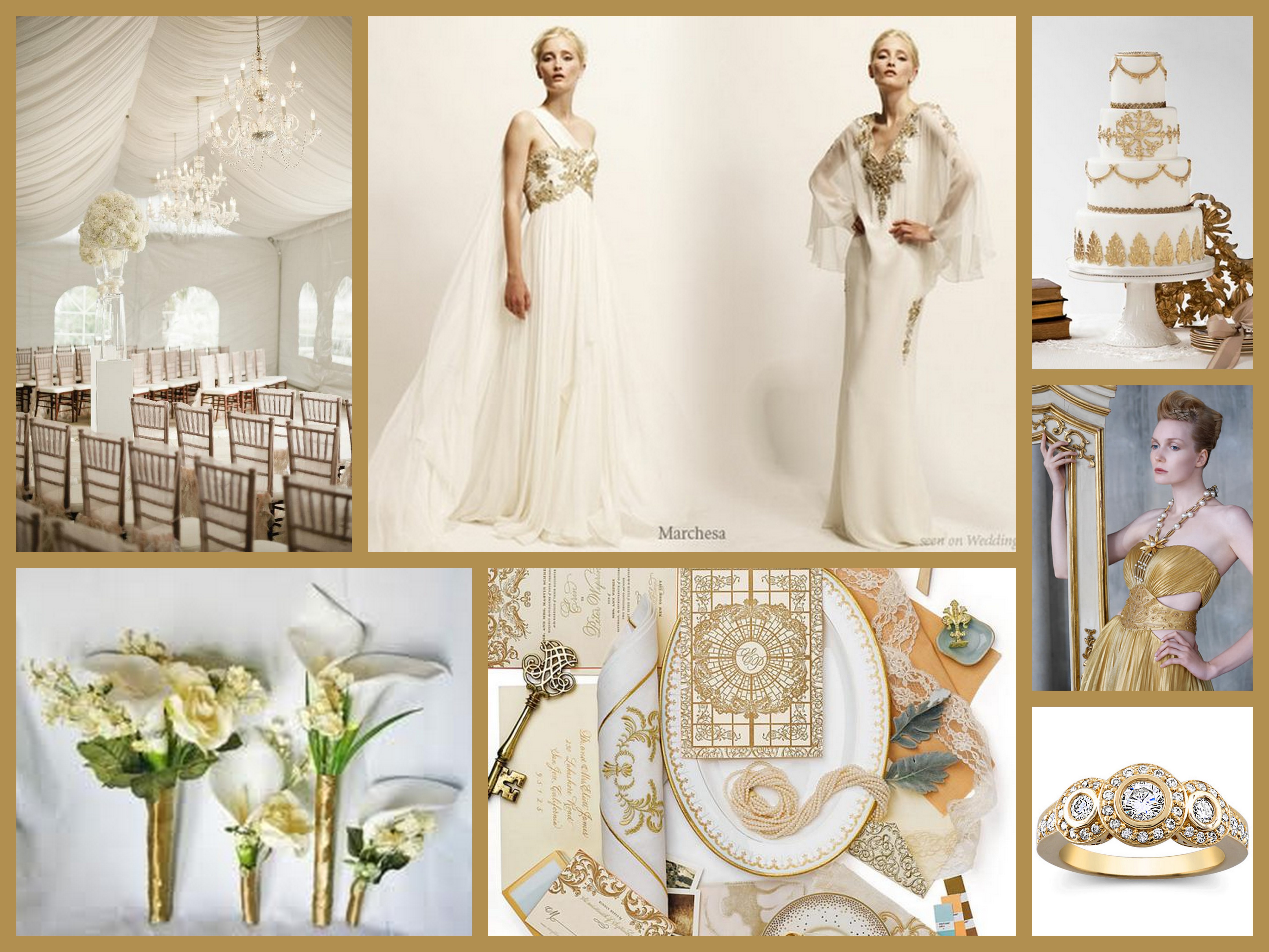 White Gold Goddess Wedding Inspiration